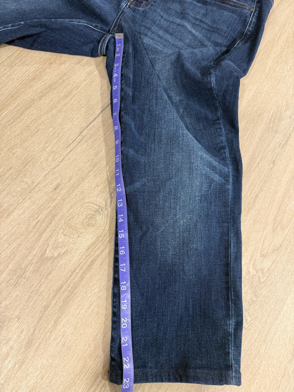 Judy Blue 16W Slim Fit Straight Leg Dark Wash Cuffed Every Day Jeans Style 82428 - Picture 8 of 13